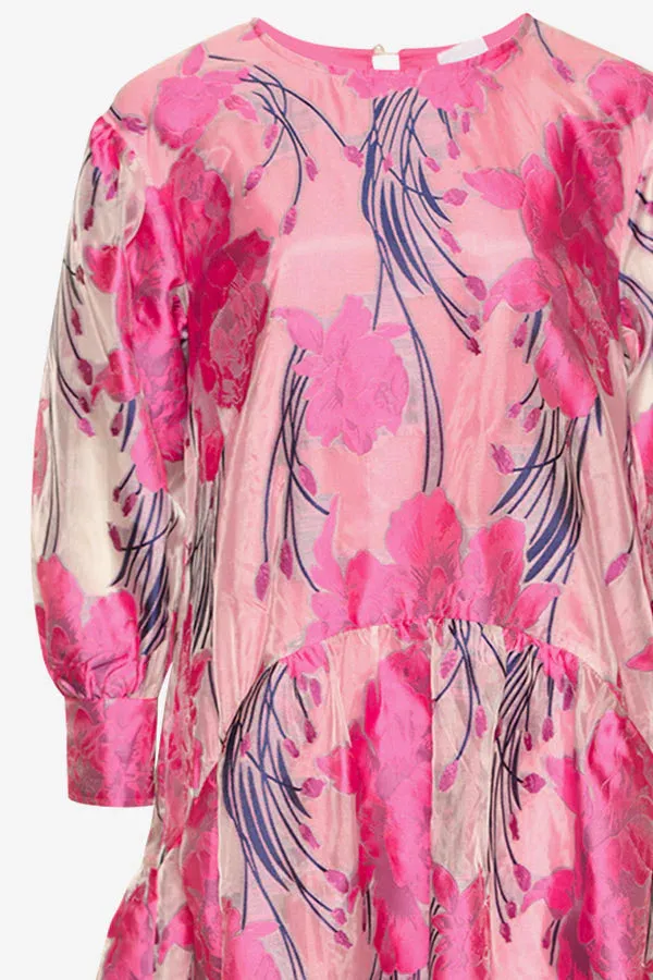 Kylie Short Dress - Dark Pink