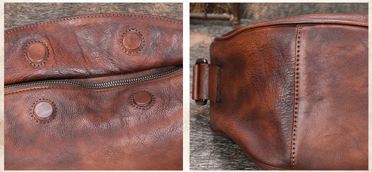 Large Women's Crossbody Chest Bag Leather Sling Bags For Women