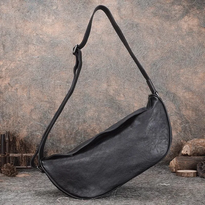 Large Women's Crossbody Chest Bag Leather Sling Bags For Women