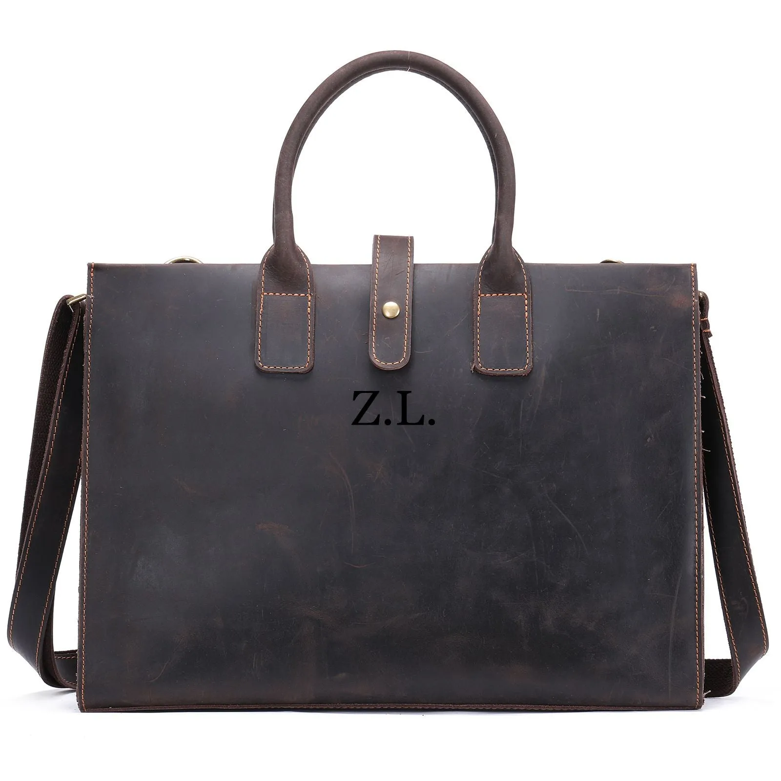 Leather Messenger Bag, Leather Briefcase, Leather Laptop Bag, Leather Shoulder Bag, Business Bag