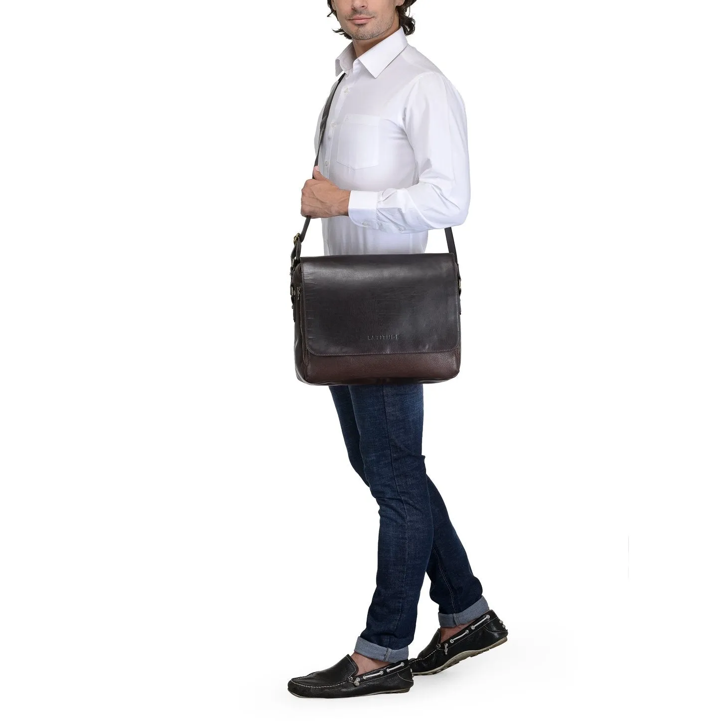 Leather Messenger Bag - PR1133