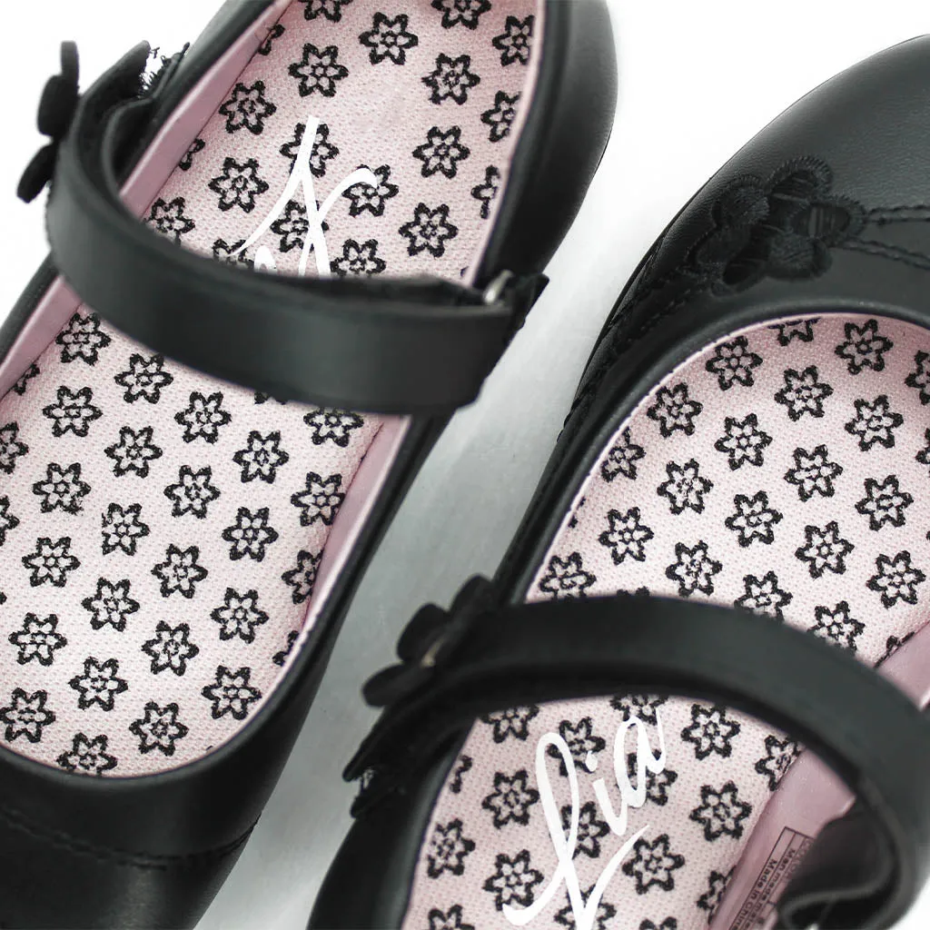 Lia School Uniform Shoe Black Toddlers Kids Girls - Kids Shoes