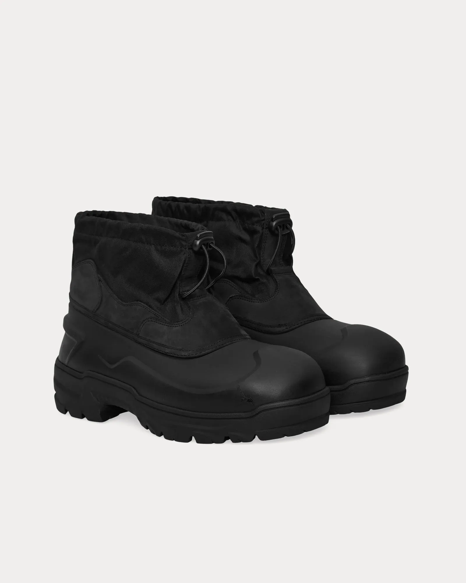 Low Top Rubber Black Boots