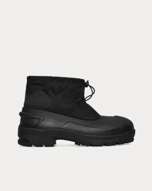 Low Top Rubber Black Boots