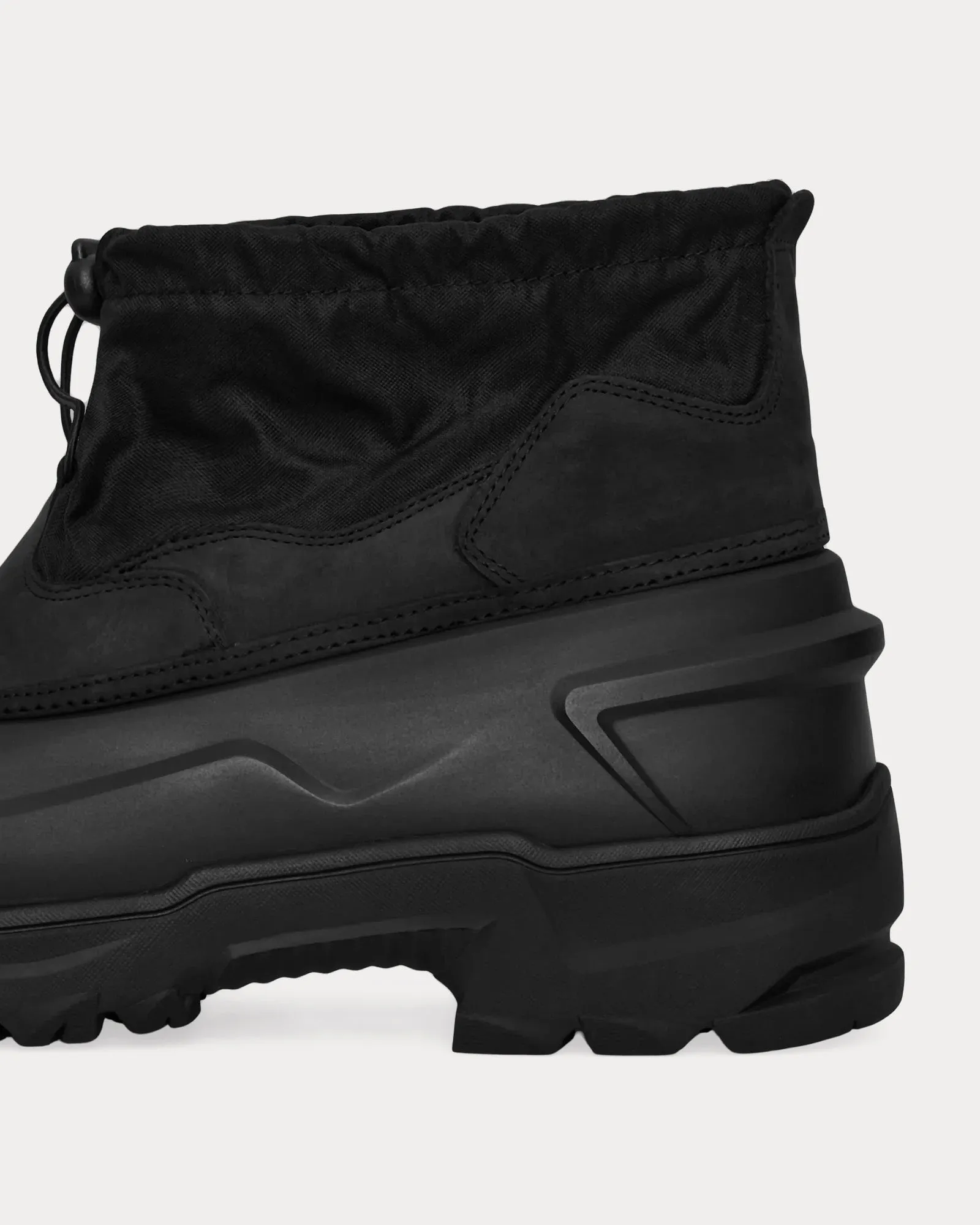 Low Top Rubber Black Boots