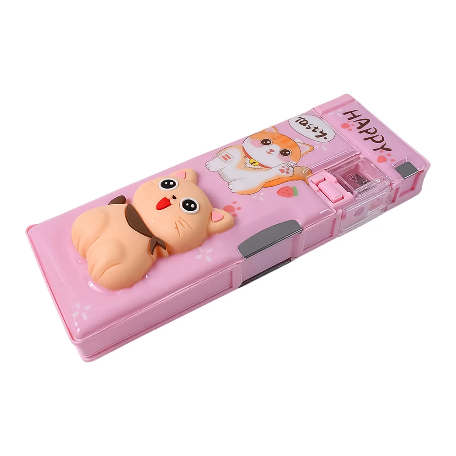 Magnetic Pencil Case / Compass Box With Sharpener (1 Pc)