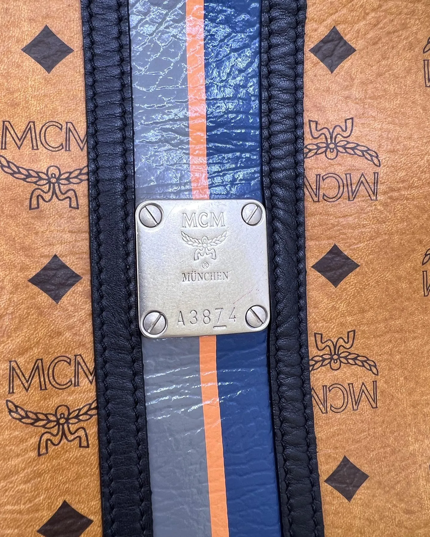 MCM VISETOS MONOGRAM MESSENGER BAG