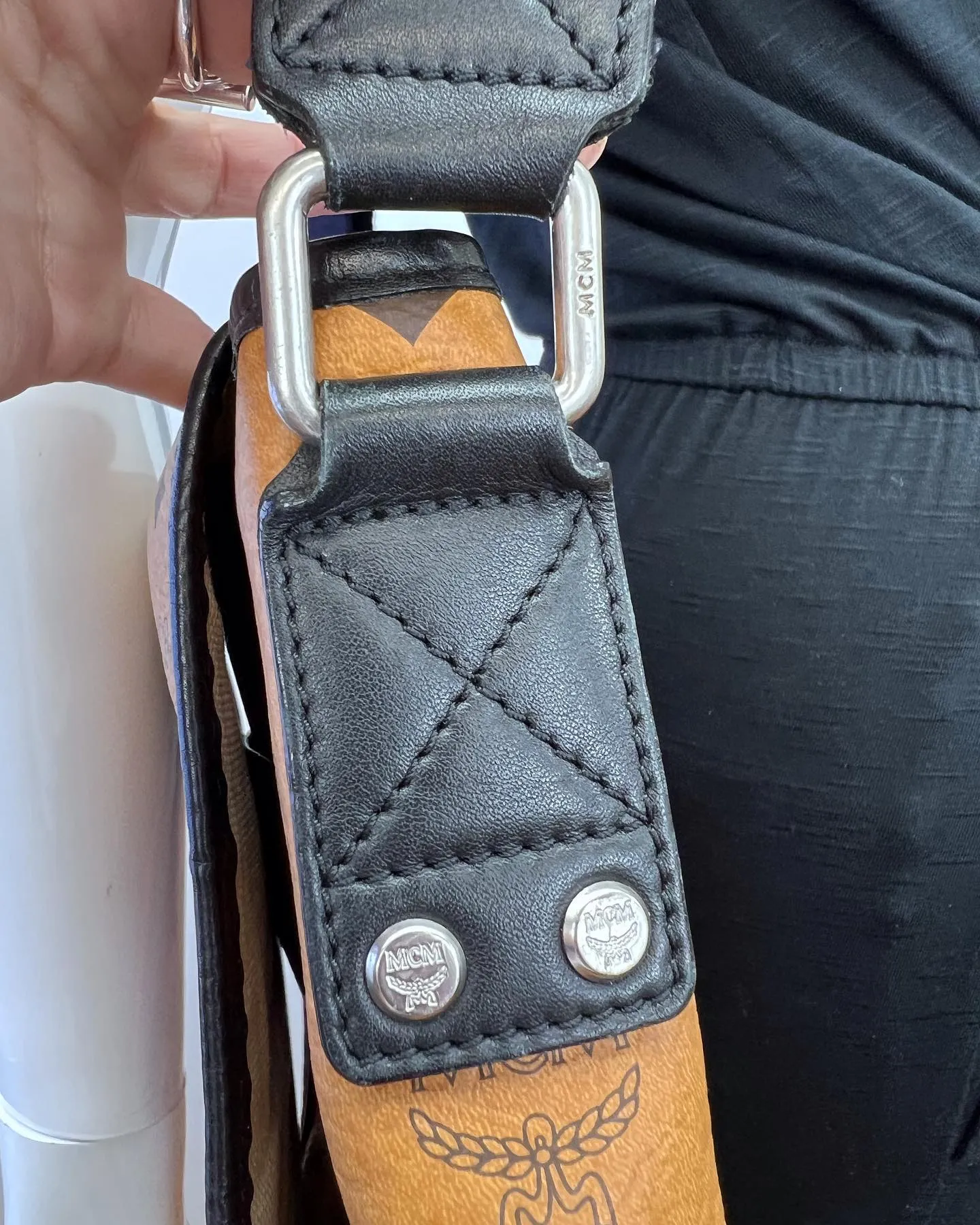 MCM VISETOS MONOGRAM MESSENGER BAG