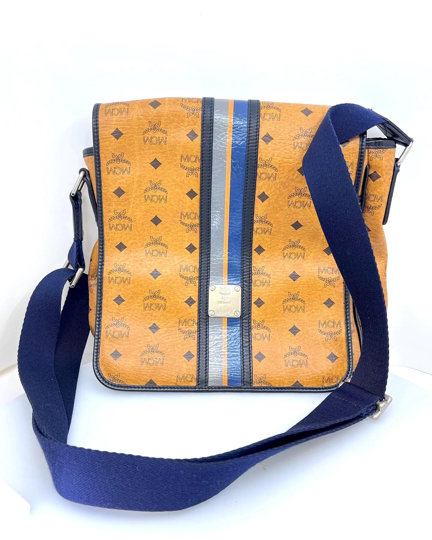 MCM VISETOS MONOGRAM MESSENGER BAG