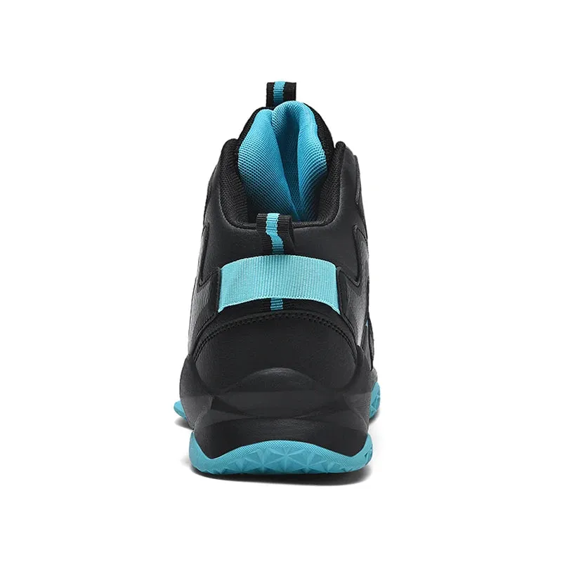 Men High-Top PU Leather Basketball Shoes Training Sneakers Sport Shoes