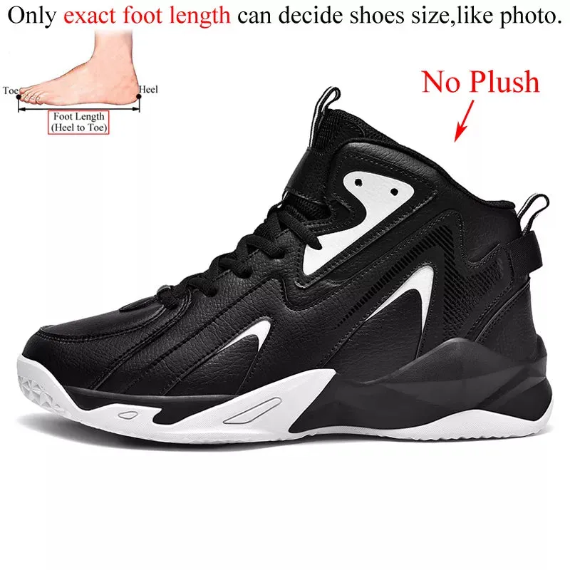 Men High-Top PU Leather Basketball Shoes Training Sneakers Sport Shoes