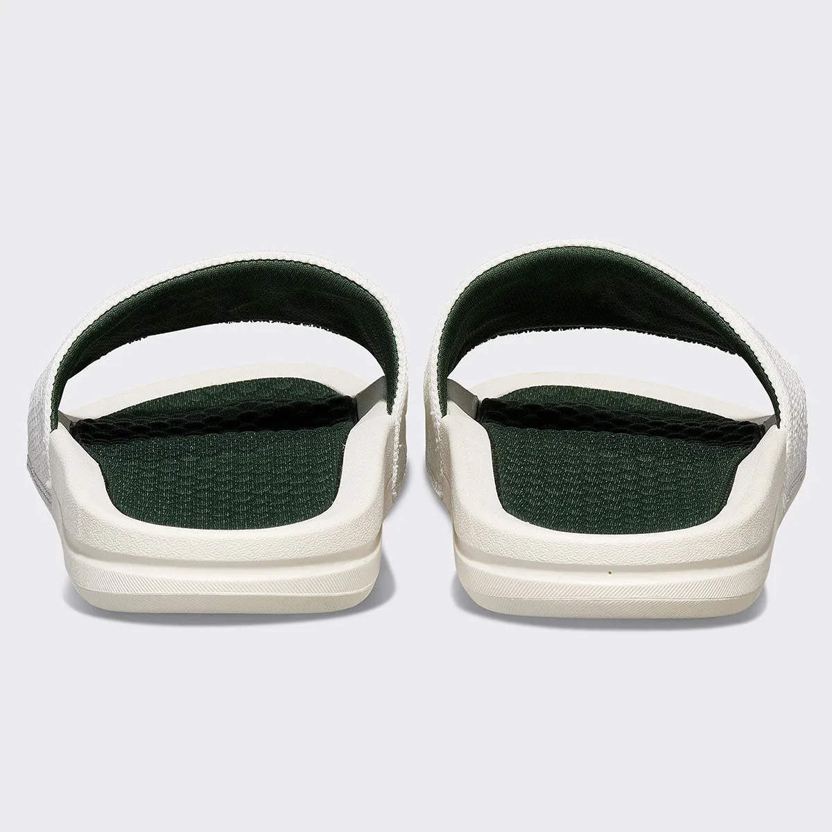Men's Big Logo TechLoom Slide Ivory / Great Green