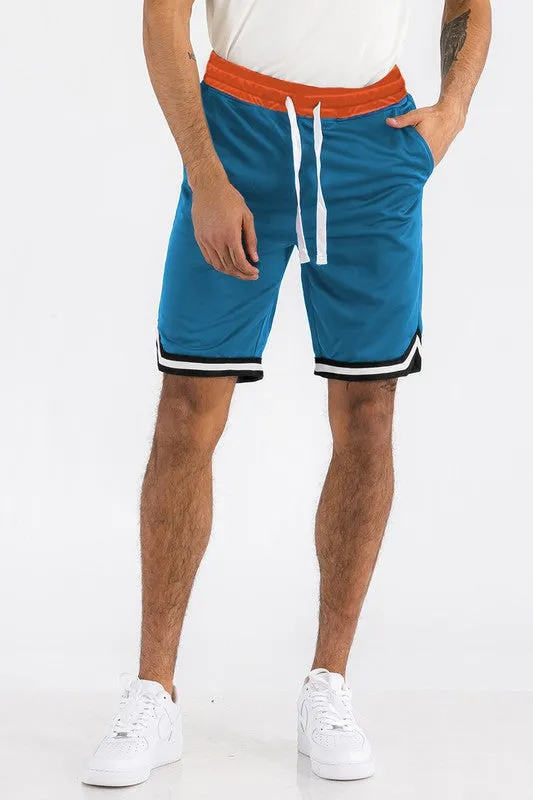Men's Yellow Athletic Basketball Sports Shorts