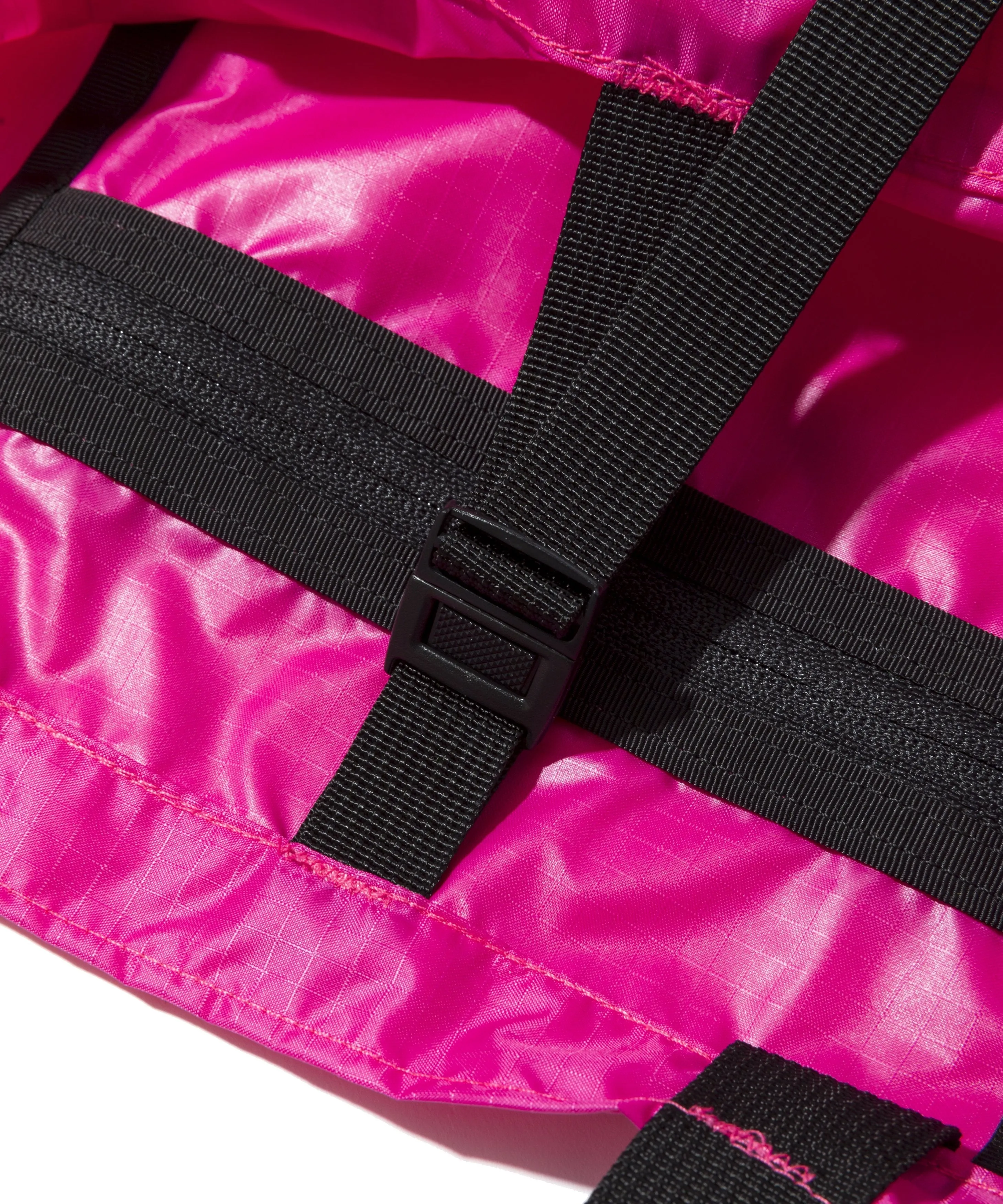 Mini Packable Tote / Fuchsia x Black