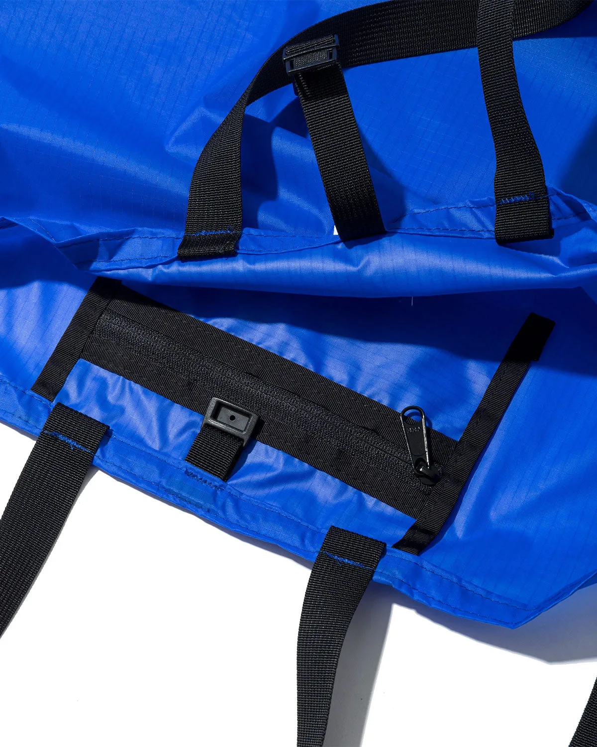 Mini Packable Tote / Royal Blue x Black
