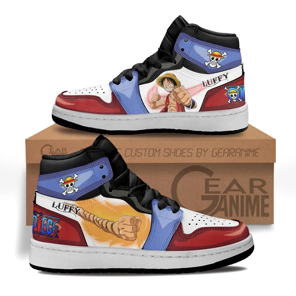 Monkey D Luffy Kids Sneakers Custom OP Anime Shoes For Kids