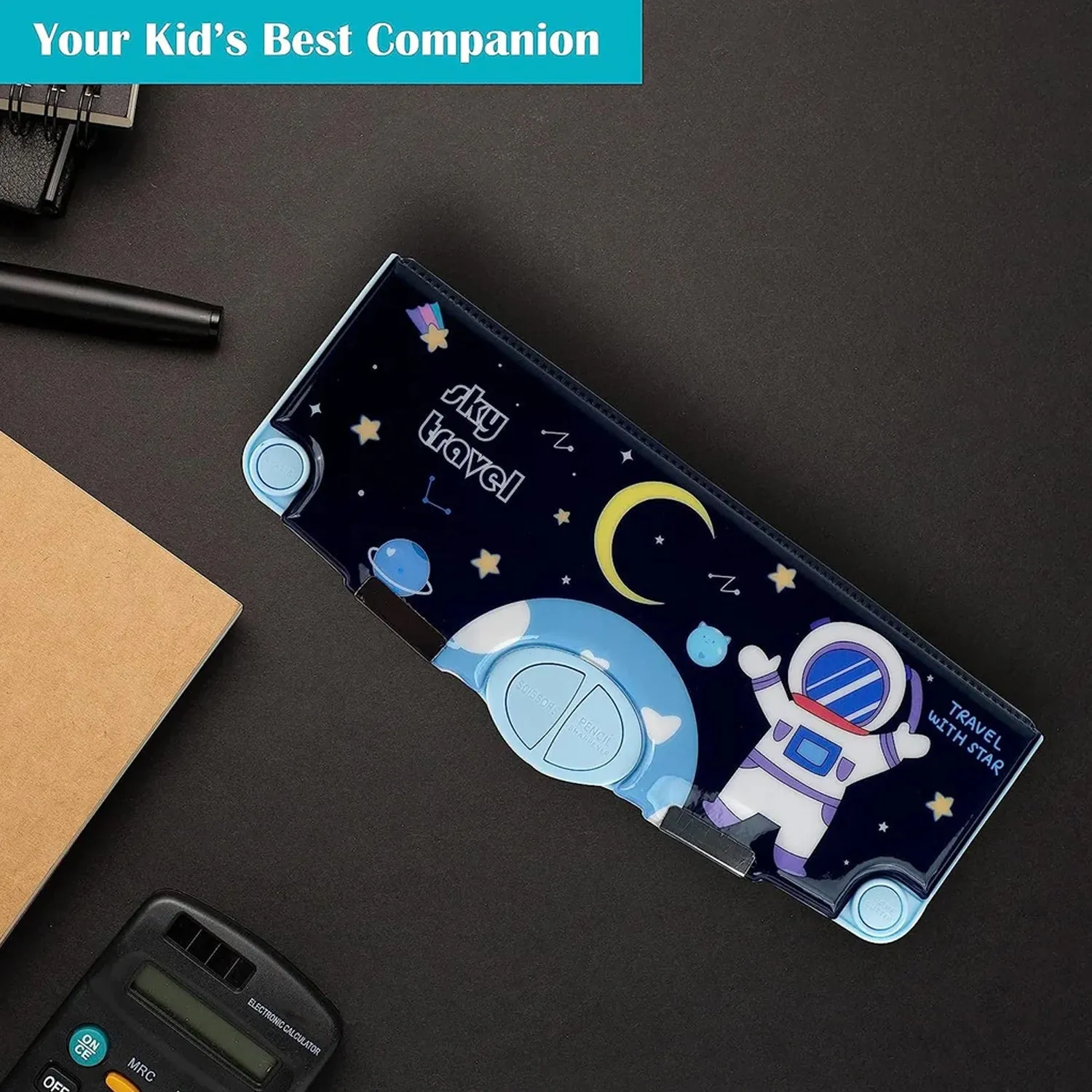 Multifunctional Pencil Box Space Theme Kids Pencil Box