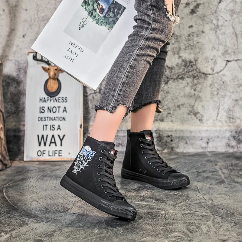 Nanccy Flat Bottom Fashionable High Top Shoes