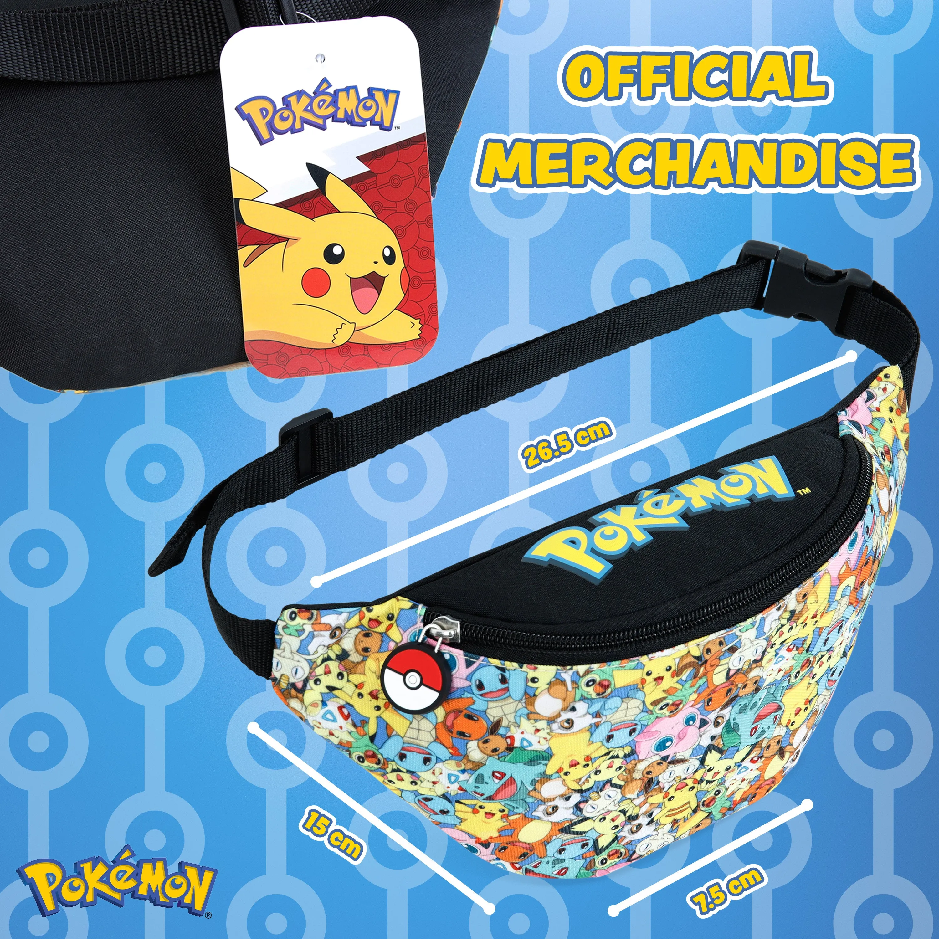 Pokemon Bum Bag for Boys and Girls