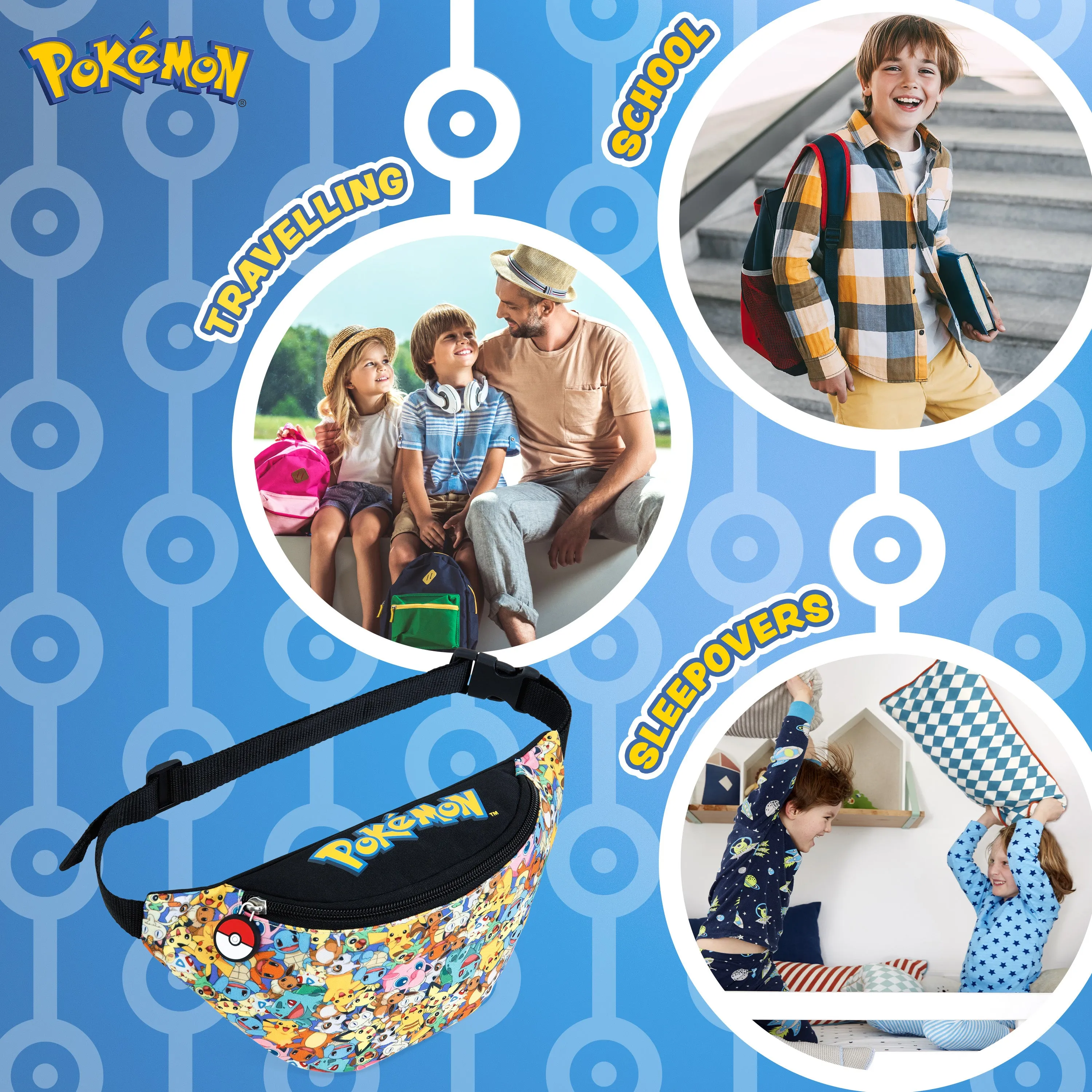 Pokemon Bum Bag for Boys and Girls