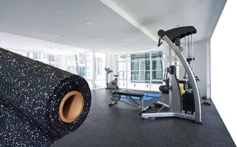 Premium Heavy Duty Rubber Gym Flooring Rolls Non-Slip Durable Fitness Flooring