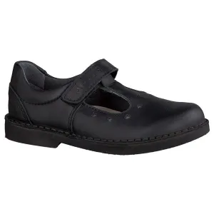 Ricosta Doris Black T Bar Velcro School Shoes