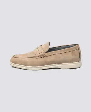 Suede slip-on loafers