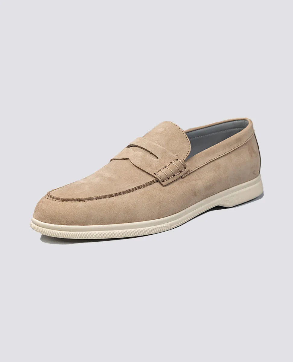 Suede slip-on loafers
