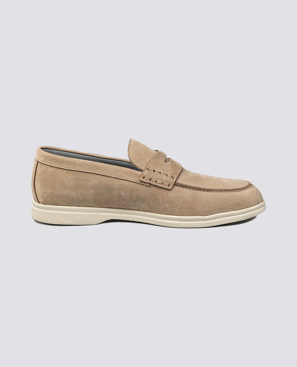 Suede slip-on loafers