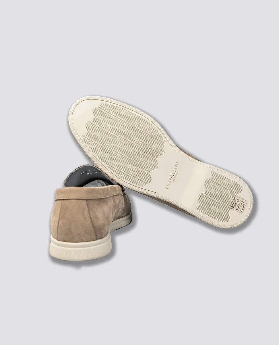 Suede slip-on loafers
