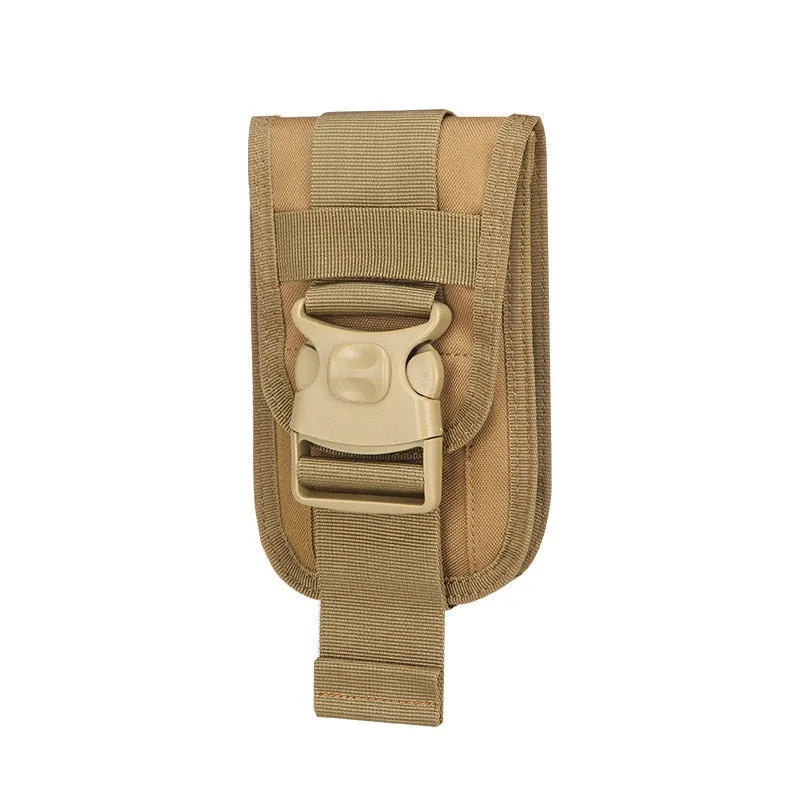 Tactical Molle Phone Holster Outdoor Belt Waist Bag - Multi-Function Travel EDC Pouch & Card Carrier