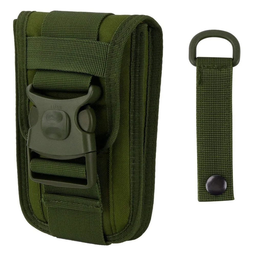 Tactical Molle Phone Holster Outdoor Belt Waist Bag - Multi-Function Travel EDC Pouch & Card Carrier