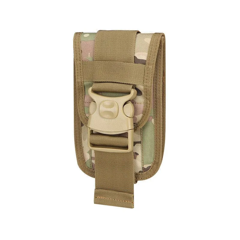 Tactical Molle Phone Holster Outdoor Belt Waist Bag - Multi-Function Travel EDC Pouch & Card Carrier