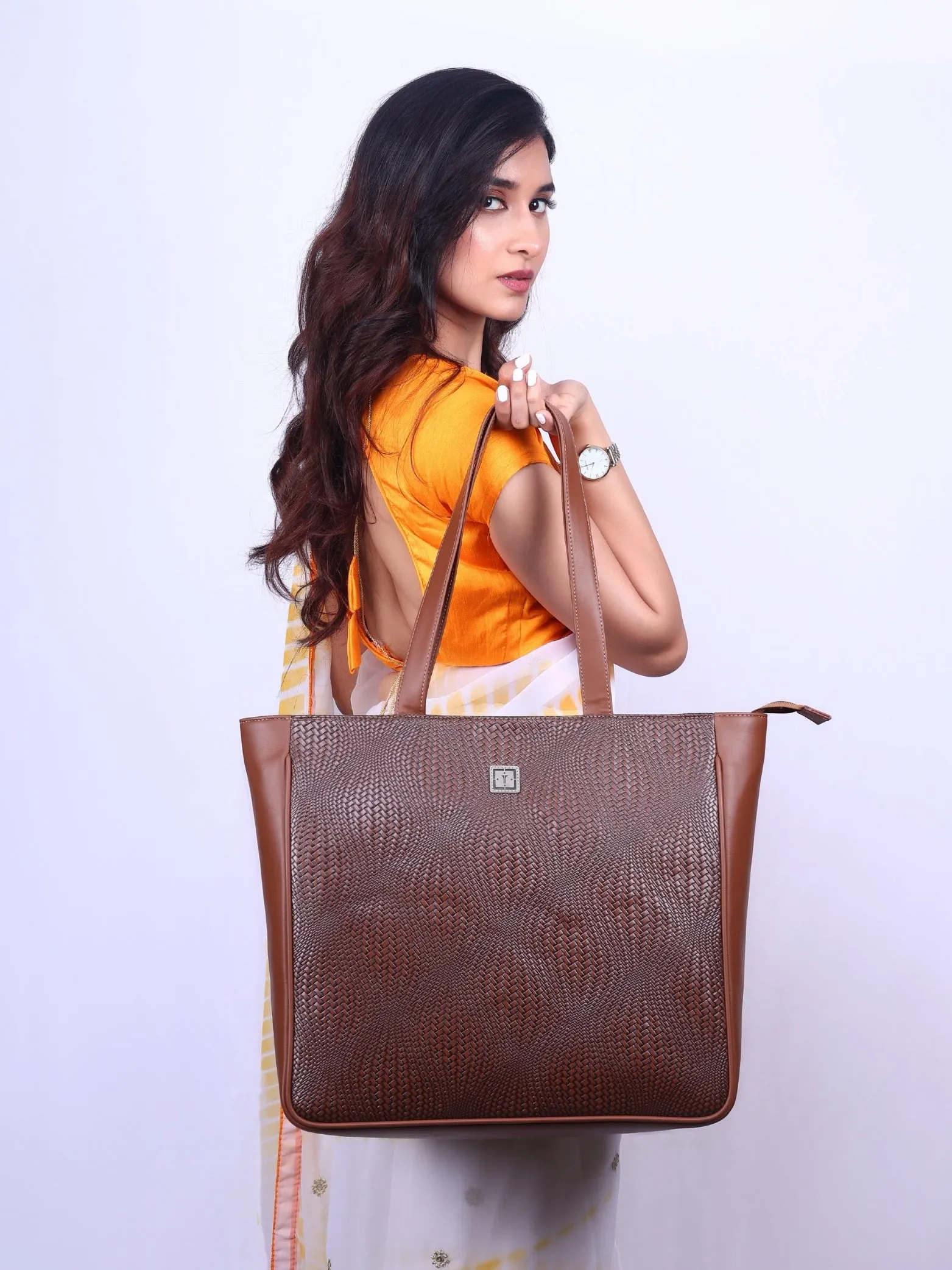 Texas Mirage Designer Big Tote Bag | Stylish & Functional Handcrafted Shoulder Bag for Mothers & Office Use | Premium Vegan Leather