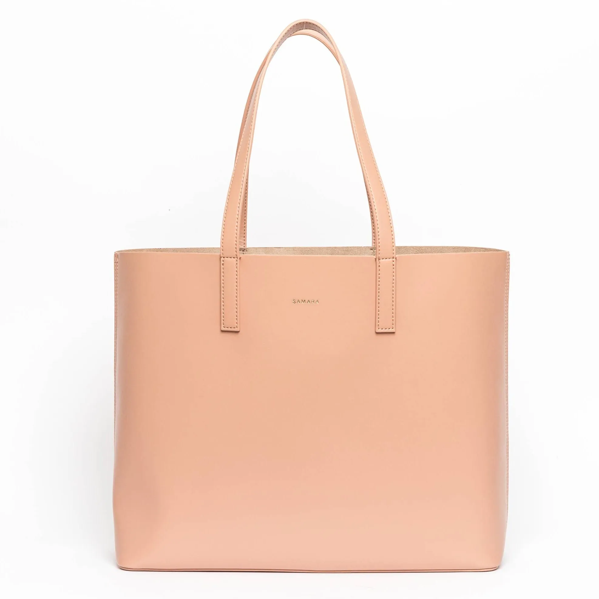 The Apple Leather Tote: Dusty Rose