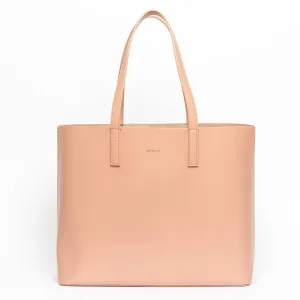 The Apple Leather Tote: Dusty Rose