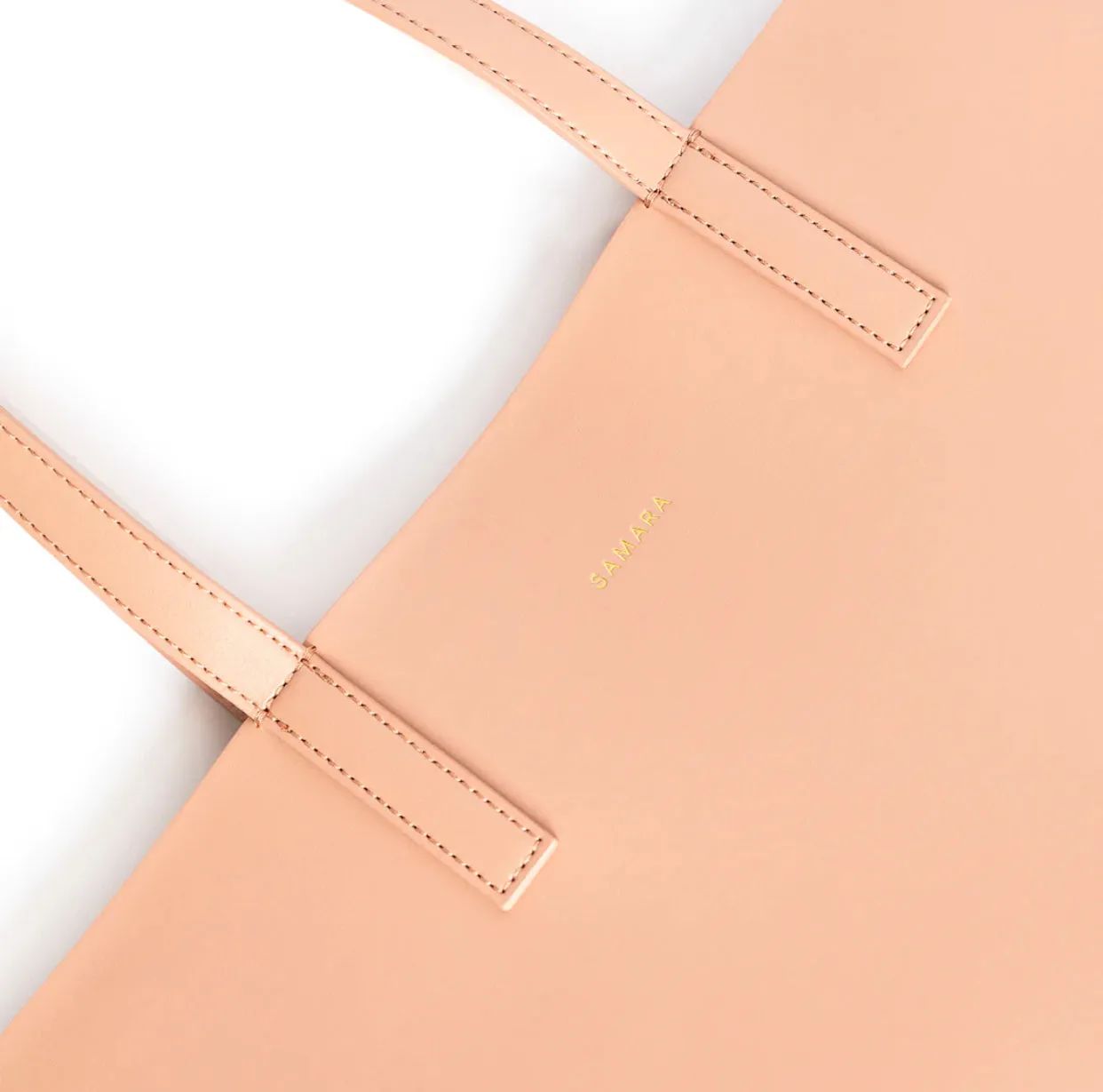 The Apple Leather Tote: Dusty Rose