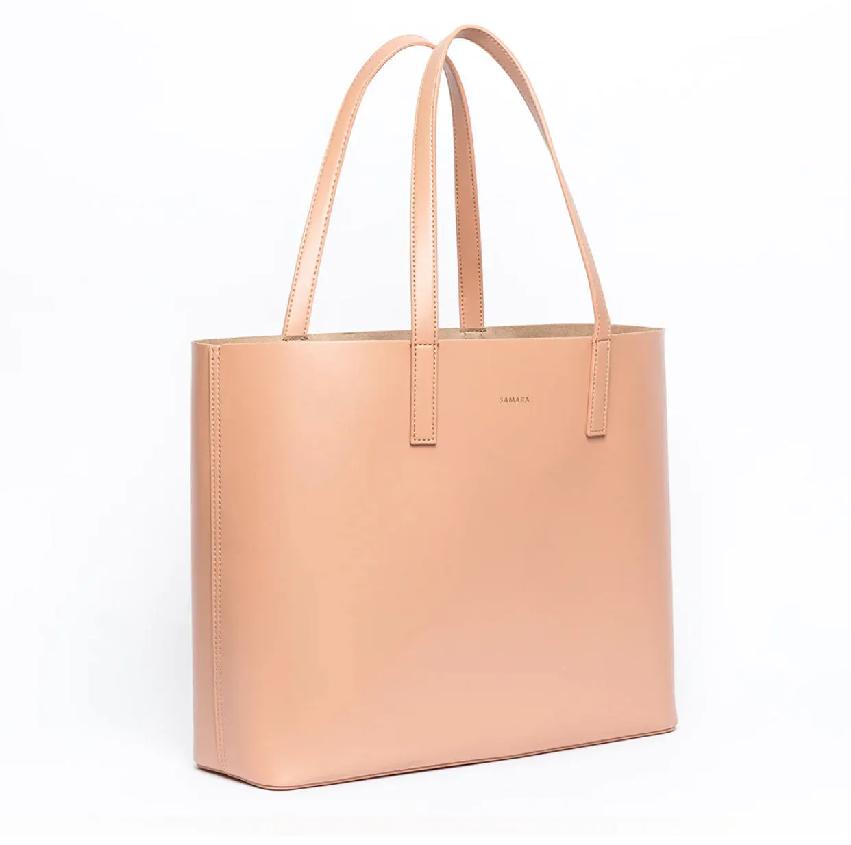 The Apple Leather Tote: Dusty Rose