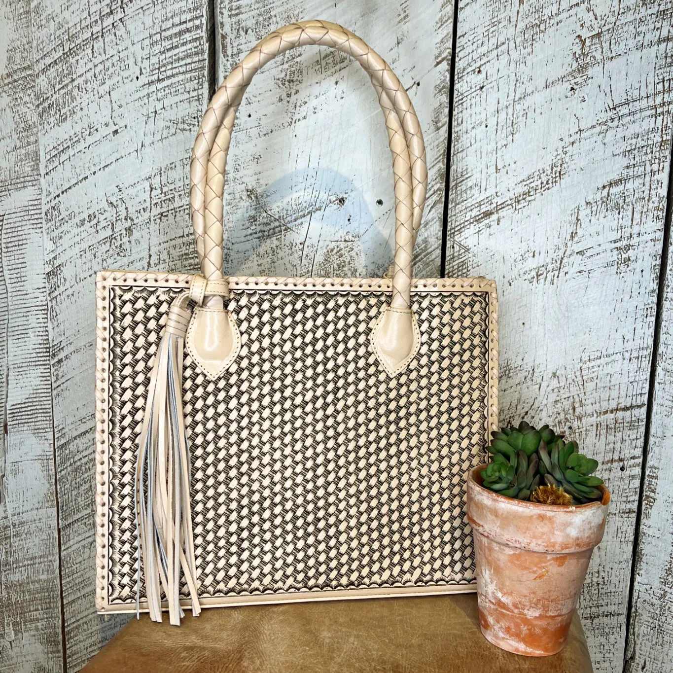 The Marcos Tote in Cream