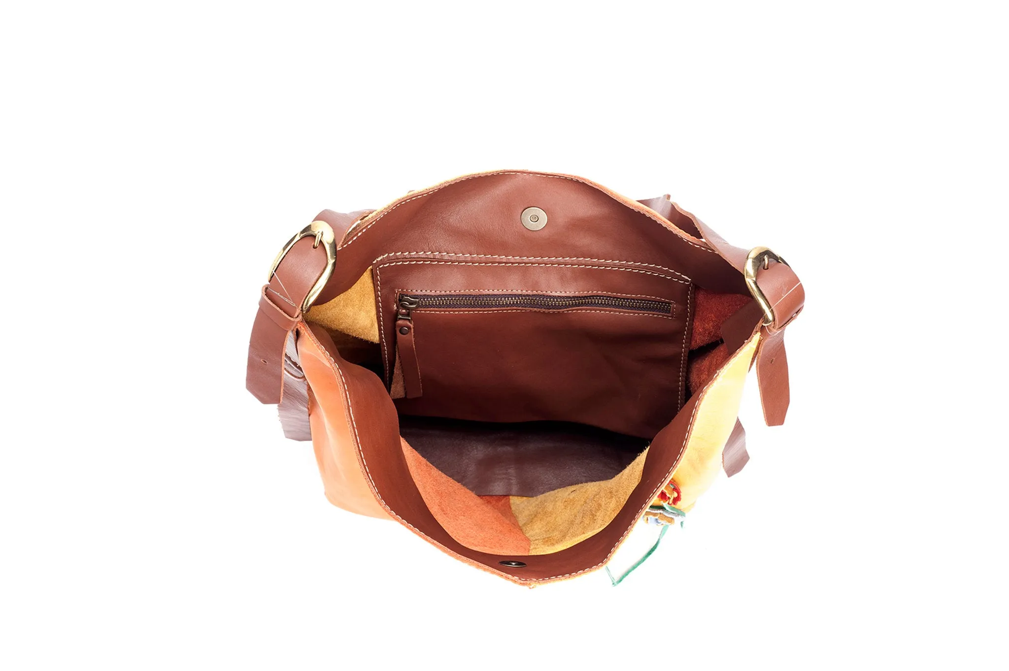 Tote Bag - Orange /Yellow Flowers