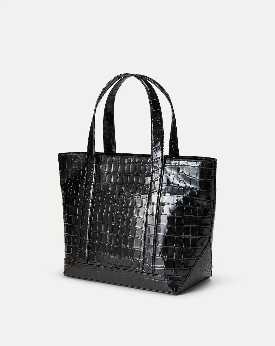 Veronica Beard Croc-Embossed Grand Goody Bag