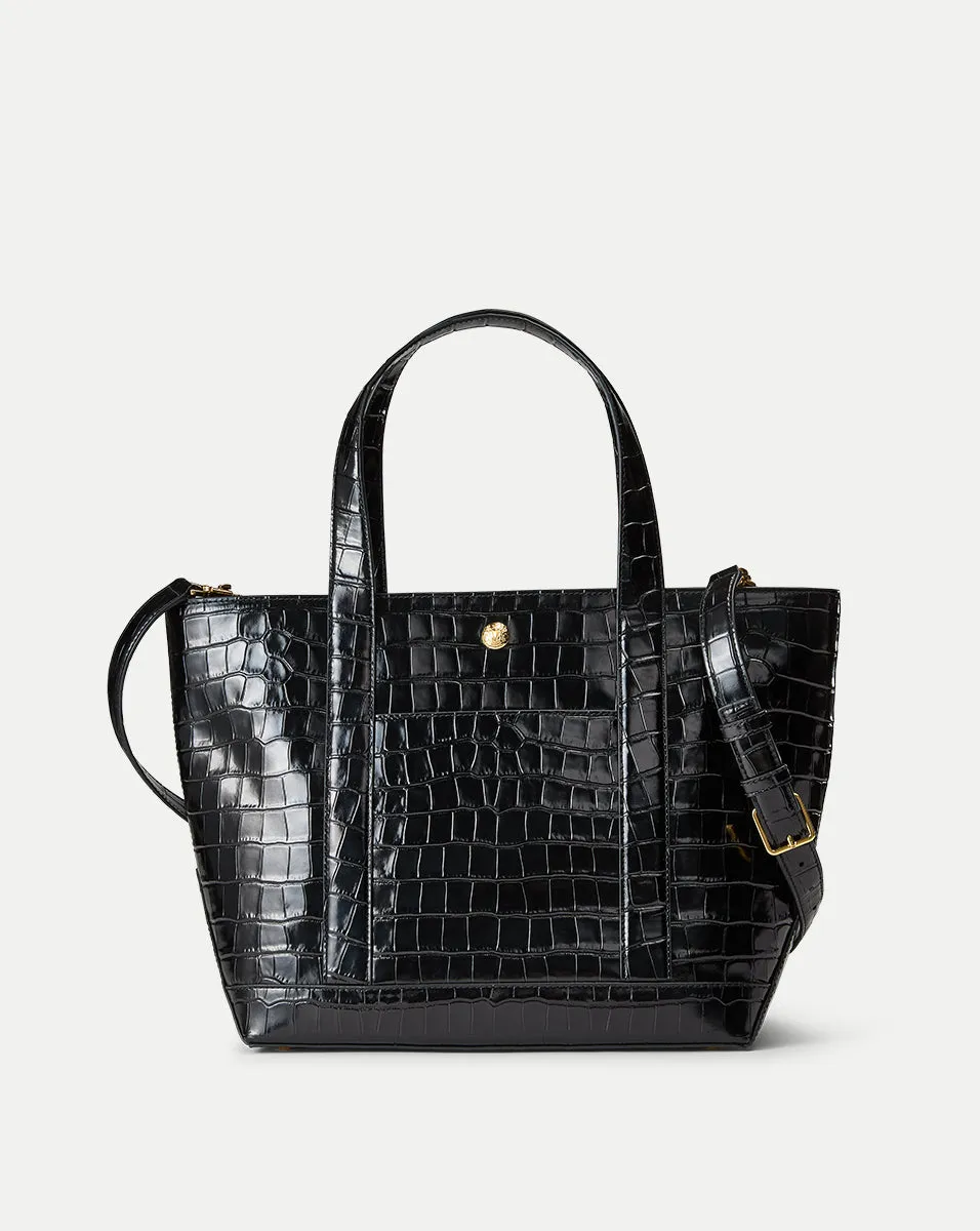 Veronica Beard Croc-Embossed Grand Goody Bag