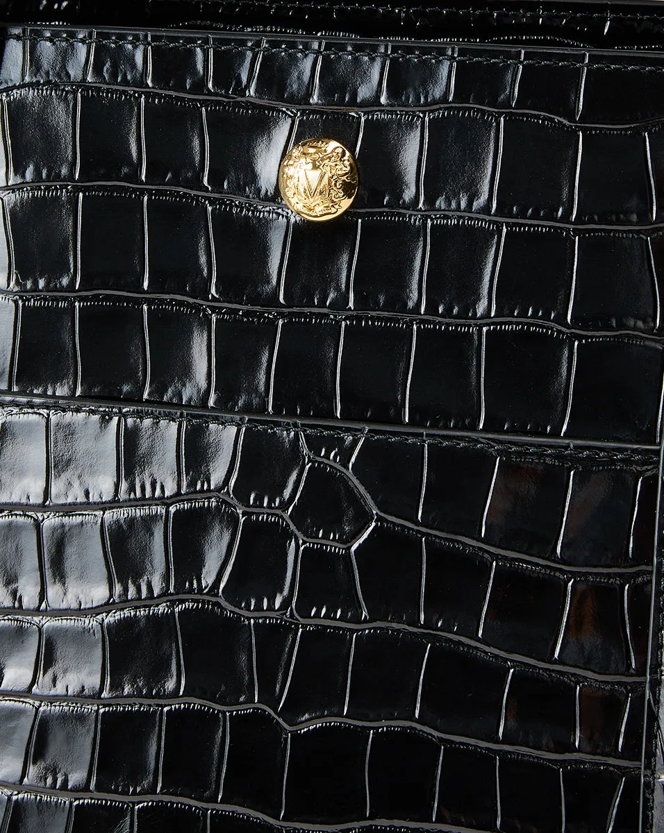Veronica Beard Croc-Embossed Grand Goody Bag