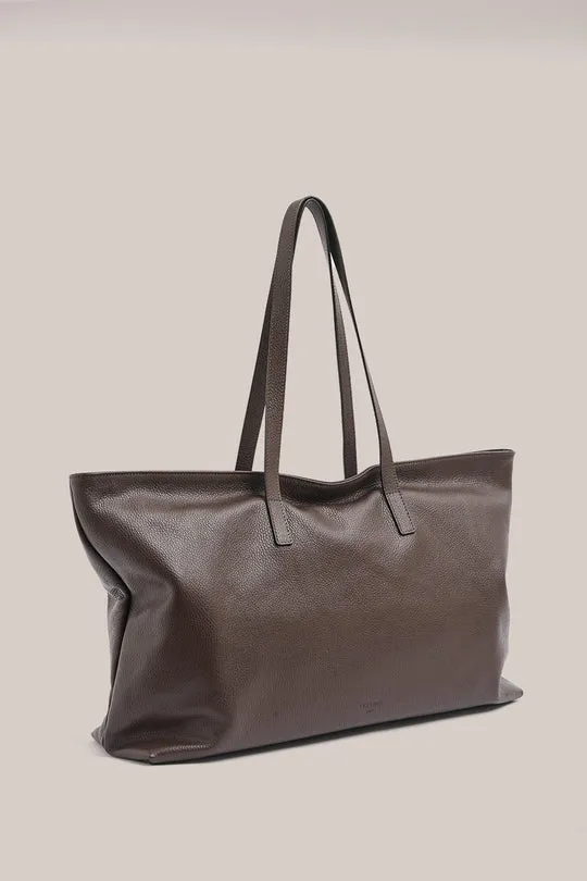 VESTIRSI - Mia East West Slouchy Tote XL CHOCOLATE