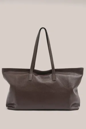 VESTIRSI - Mia East West Slouchy Tote XL CHOCOLATE