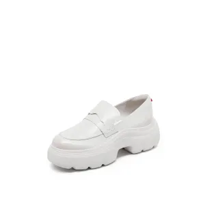 White Brushed  CNY x ST Platform Loafers