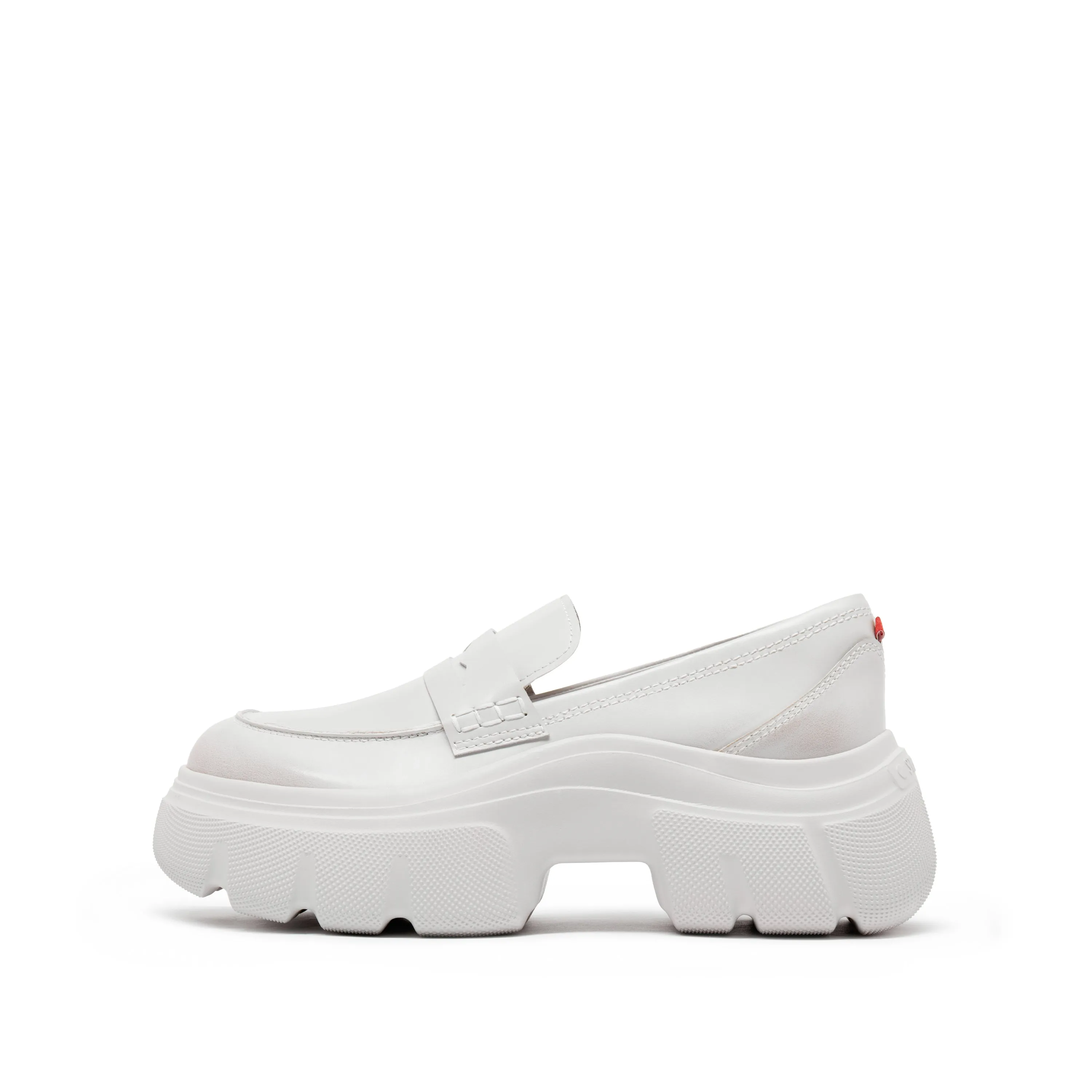 White Brushed  CNY x ST Platform Loafers