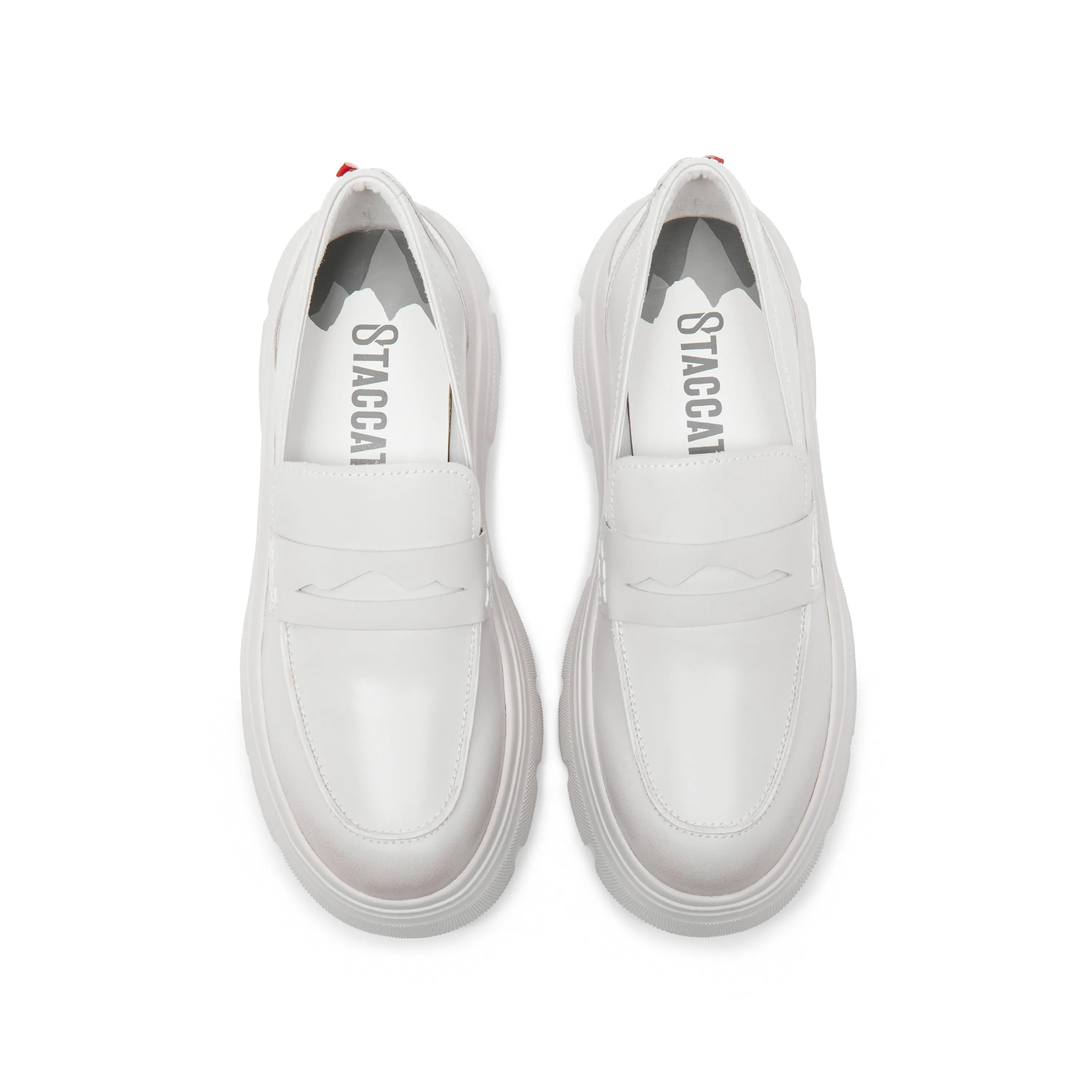 White Brushed  CNY x ST Platform Loafers
