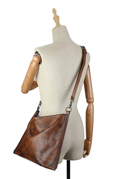 Womens Black Leather Tote Cross Shoulder Bag
