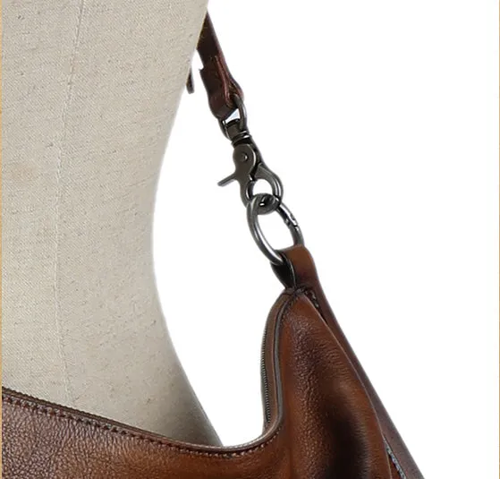 Womens Black Leather Tote Cross Shoulder Bag